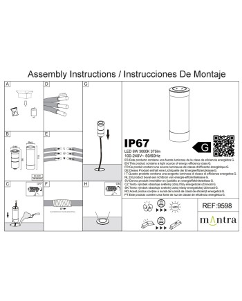 SHIKA * FOCO SUELO LED IP67 6W 3000K